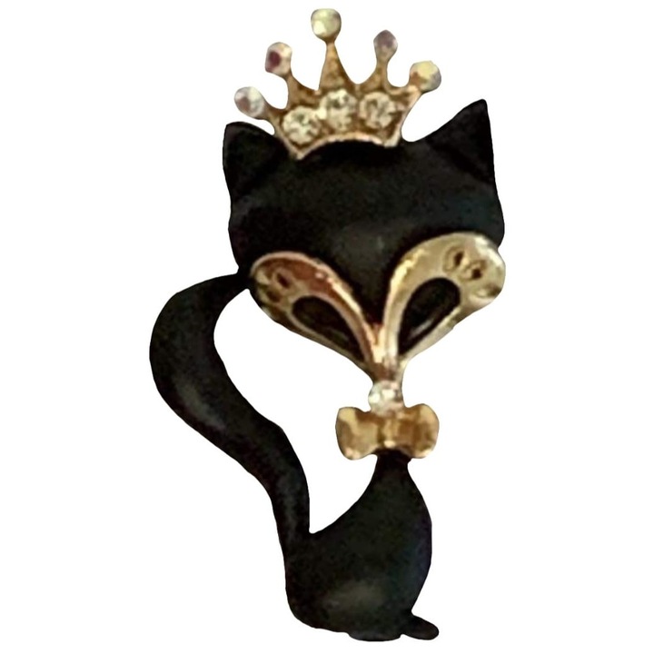 Brosa Kufer, model Pisicuta Neagra