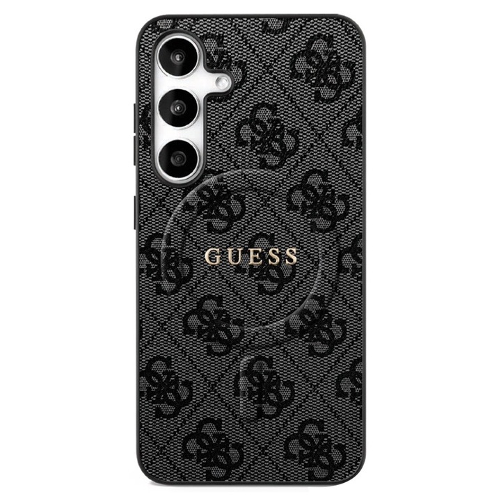 Husa pentru Samsung Galaxy S25 FE, din Piele Ecologica, Guess, Culoare Negru