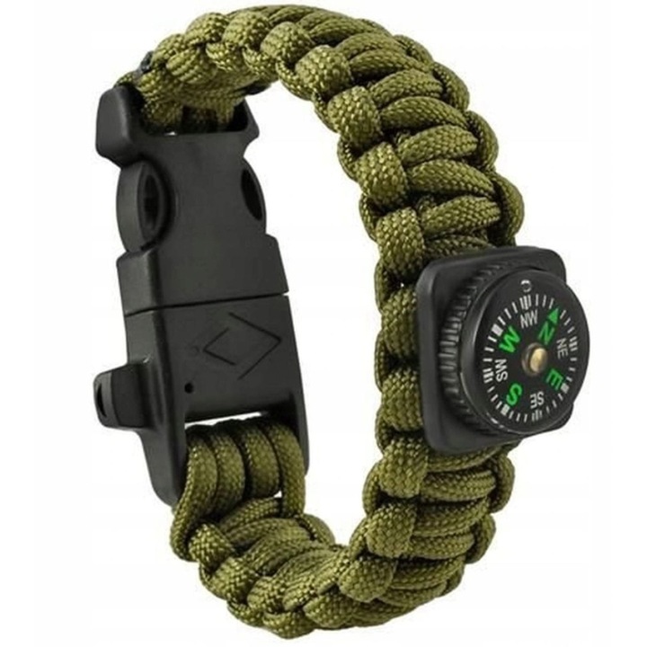 Bratara supravietuire 5in1, Kufer, Cu busola