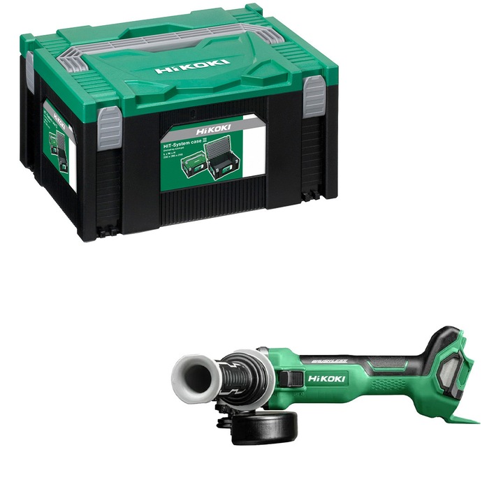 Polizor unghiular HiKOKI G1813DA 18V 125mm BODY, fara acumulator, cu valiza de transport
