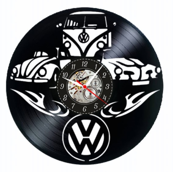 Dekoratív falióra, The Hunter's Peak, vadászat és természet design, Fekete, 30 cm