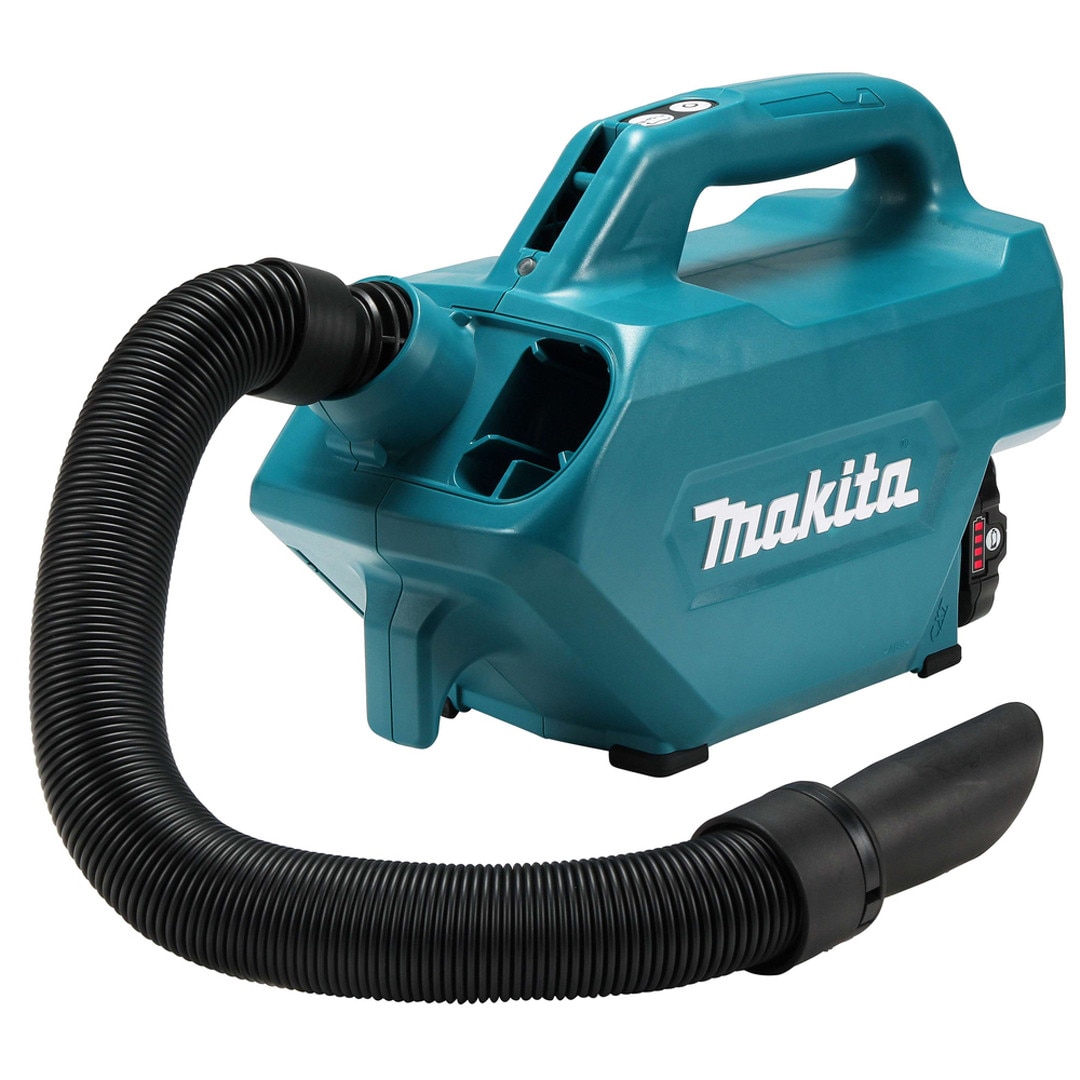 Aspirator fara fir, Makita, CL121D 12V CXT, 0,5l, 46mbar, 4Ah, set complet cu accesorii