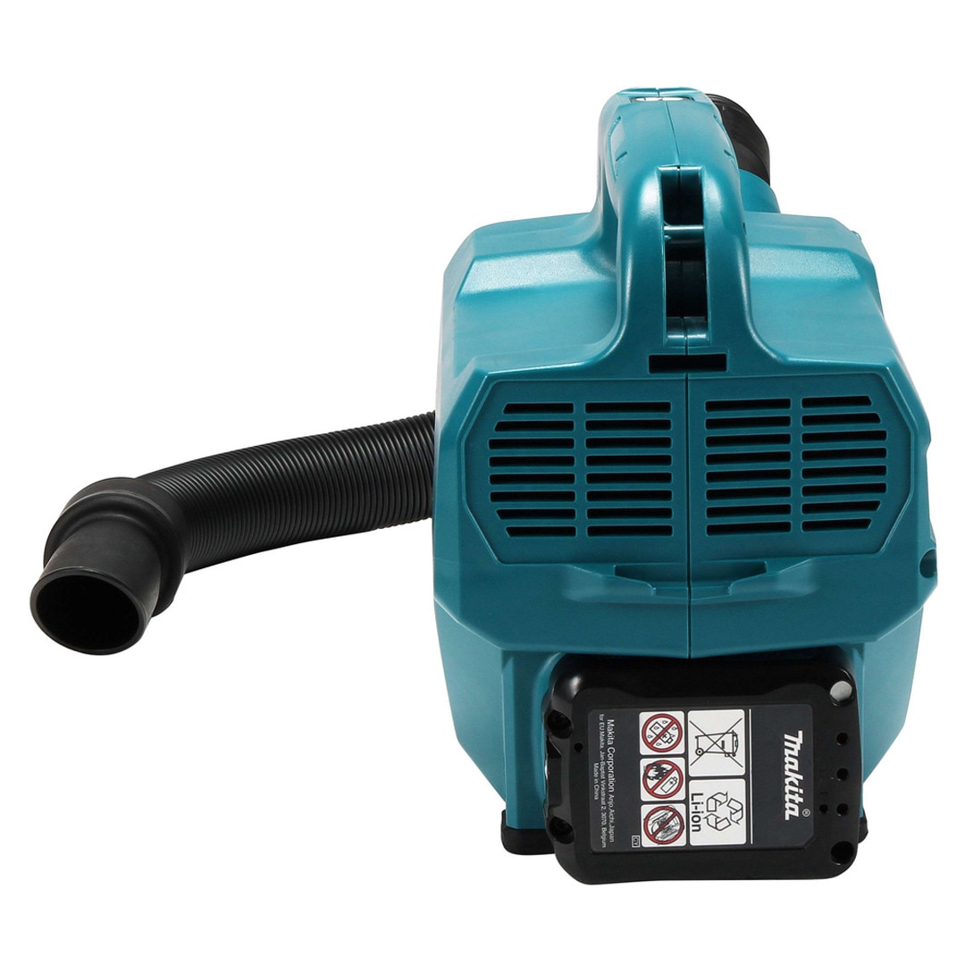 Aspirator fara fir, Makita, CL121D 12V CXT, 0,5l, 46mbar, 4Ah, set complet cu accesorii