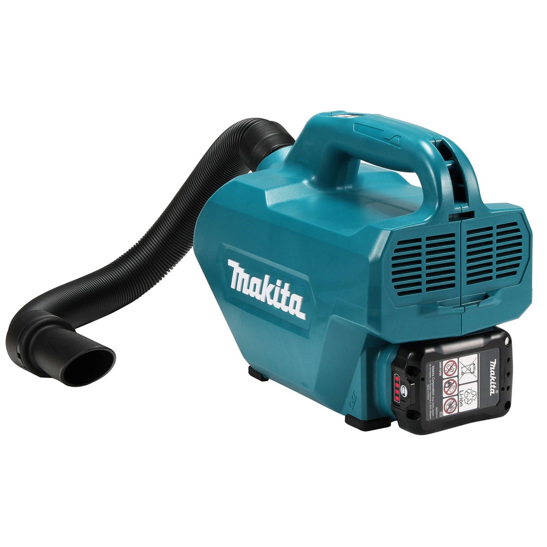 Aspirator fara fir, Makita, CL121D 12V CXT, 0,5l, 46mbar, 4Ah, set complet cu accesorii