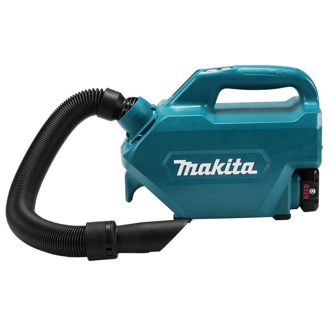 Aspirator fara fir, Makita, CL121D 12V CXT, 0,5l, 46mbar, 4Ah, set complet cu accesorii