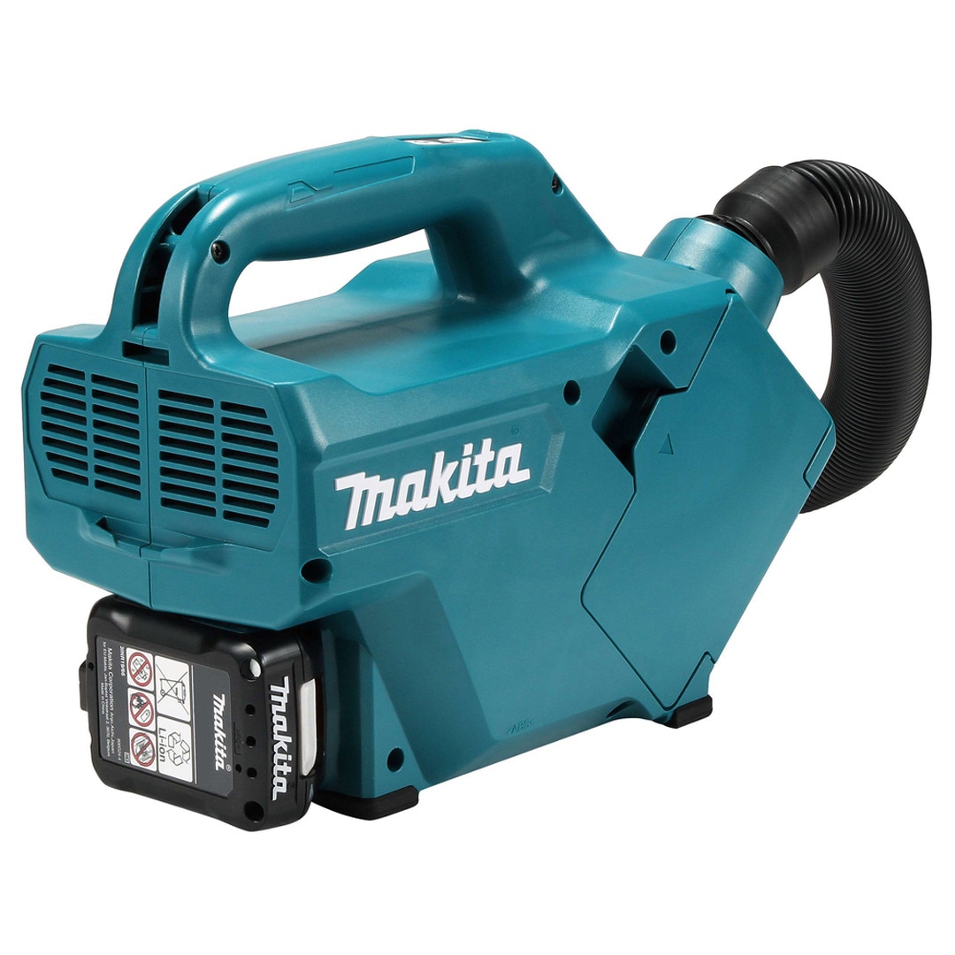 Aspirator fara fir, Makita, CL121D 12V CXT, 0,5l, 46mbar, 4Ah, set complet cu accesorii