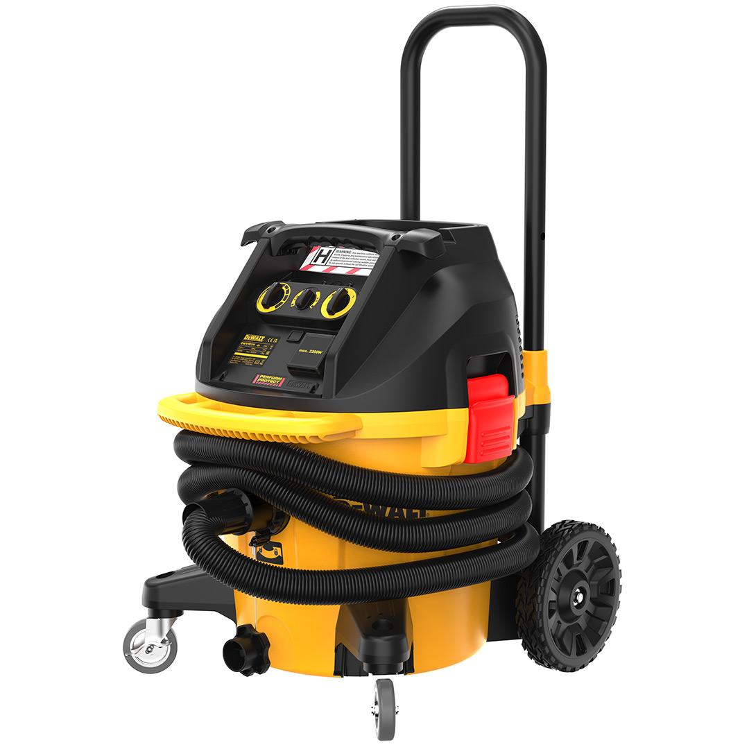 Aspirator industrial, DeWALT, 1400W, 38L, Umed/Uscat, Galben/Negru