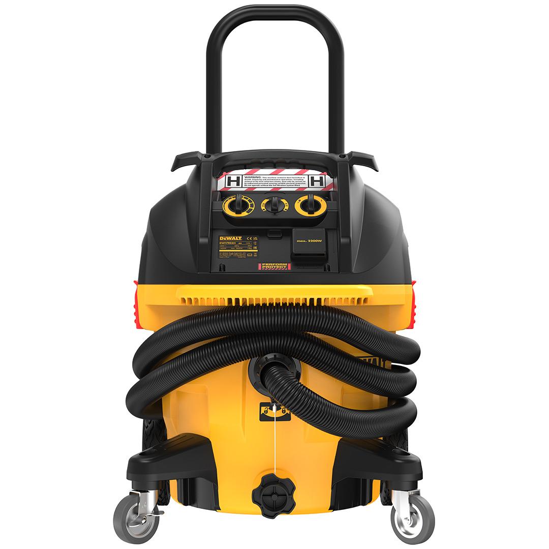 Aspirator industrial, DeWALT, 1400W, 38L, Umed/Uscat, Galben/Negru