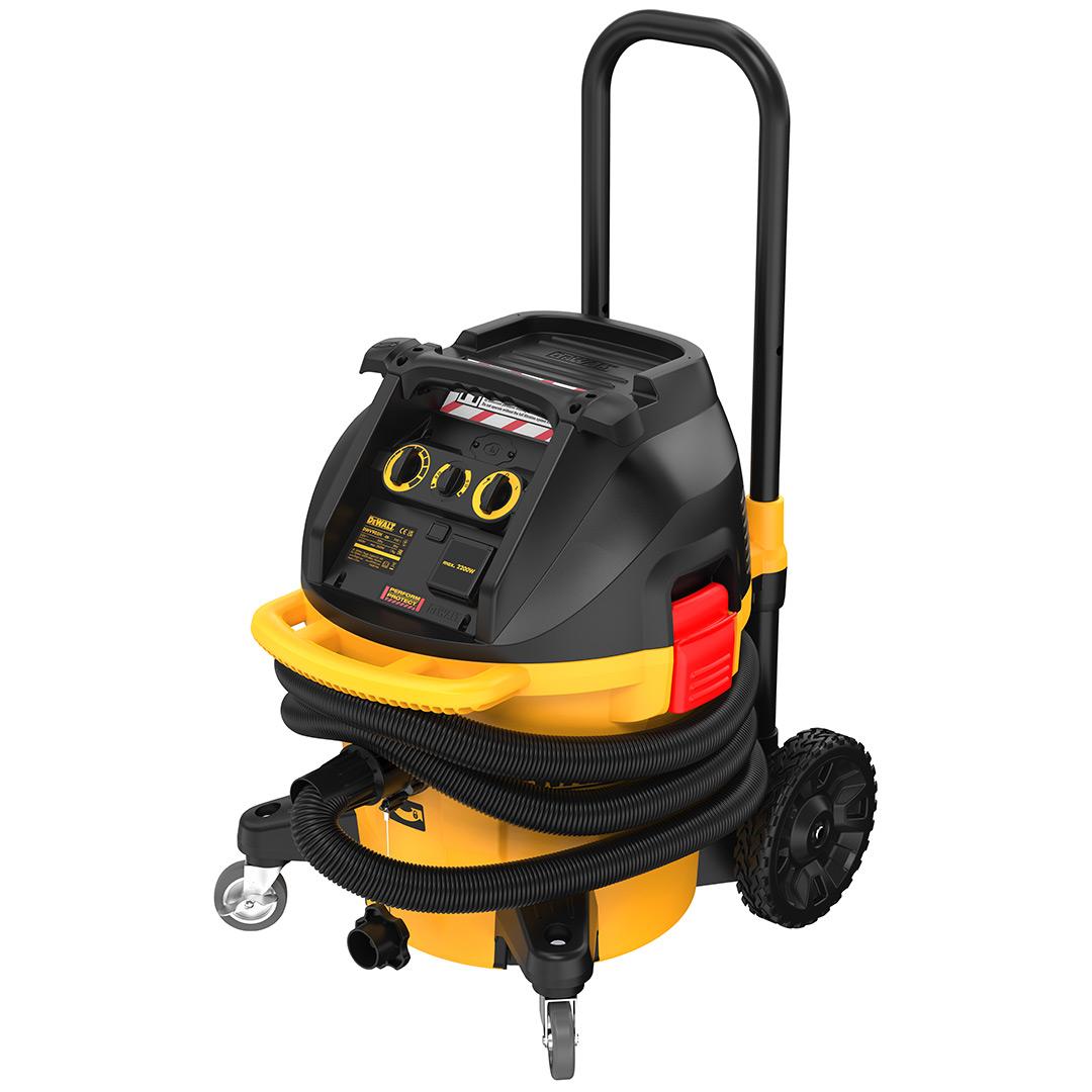 Aspirator industrial, DeWALT, 1400W, 38L, Umed/Uscat, Galben/Negru
