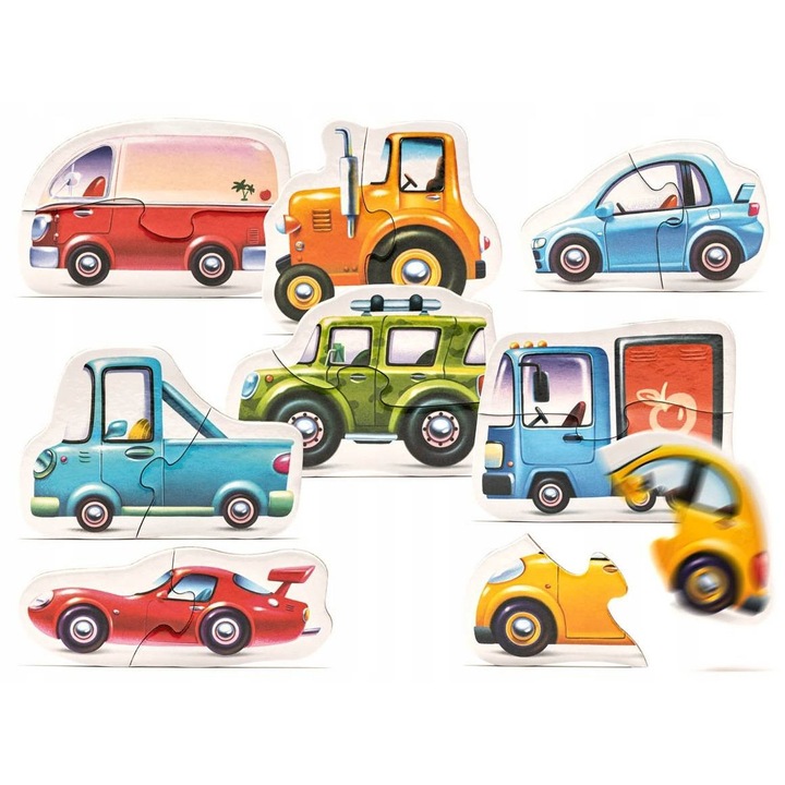 Пъзел 16 елемента, Левения, образователен, развитие на двигателни умения, многоцветен