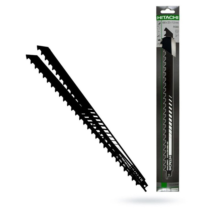 Brzeszczot pentru ferastrau electric HiKOKI Rs80, 2 bucati, 1,5mm grosime, 378,5mm lungime