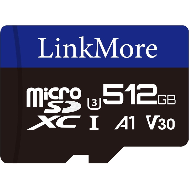 Card Micro SDXC LinkMore 512GB A1, U3, V30, Adaptor SD Inclus