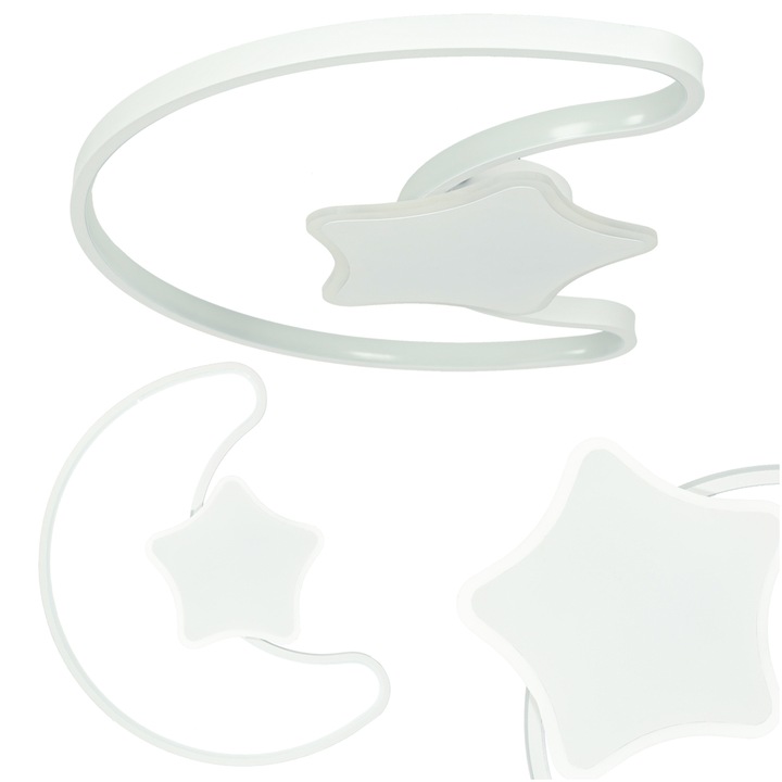 LED mennyezeti lámpa gyerekszobába, Luka, Hold modell, Távirányítóval