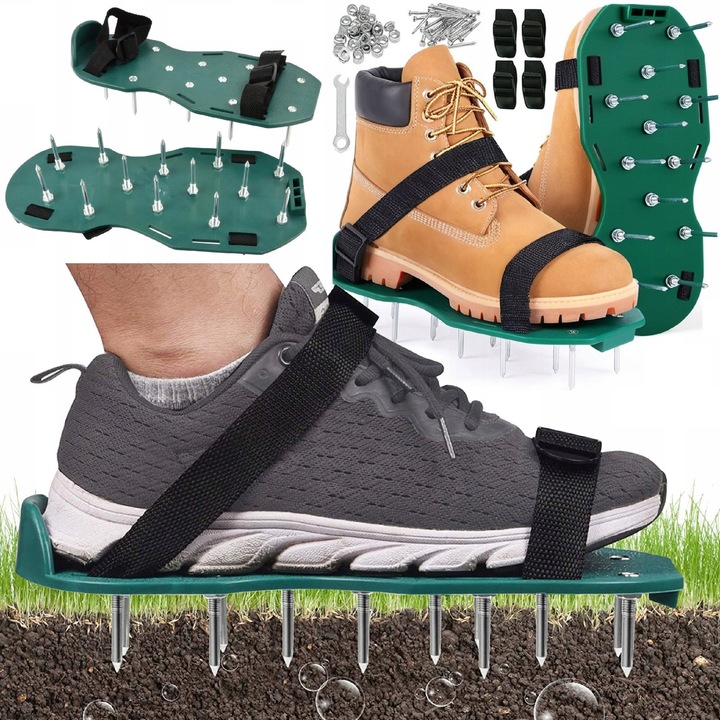 Aerator pentru gazon, Top Gift, 30cm x 13.2cm, 13 colti, verde