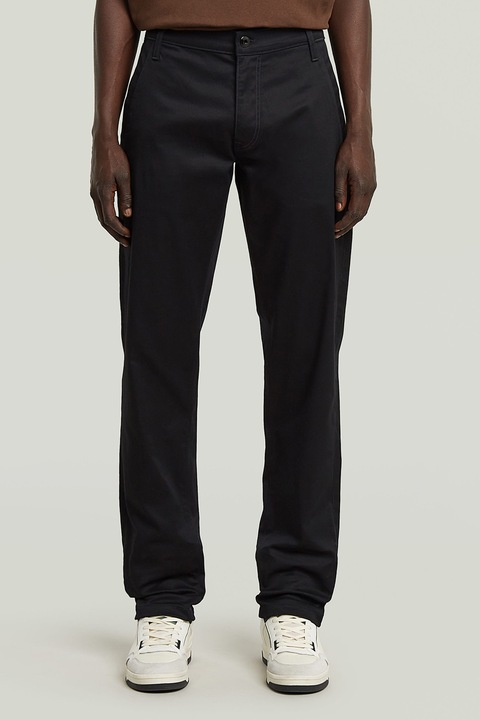 G-STAR, Morry lefelé szűkülő chino nadrág, Sötétbarna/Szilvalila