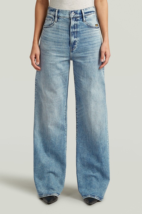 G-STAR, Blugi cu croiala dreapta Deck 2.0, Albastru lavanda/Albastru azur