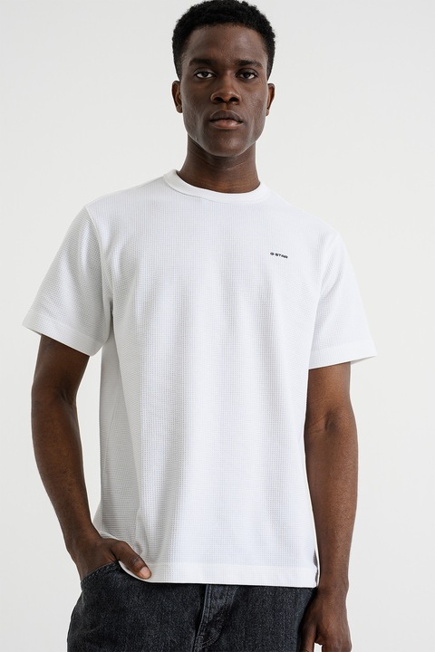 G-STAR, Тениска с овално деколте, Бял