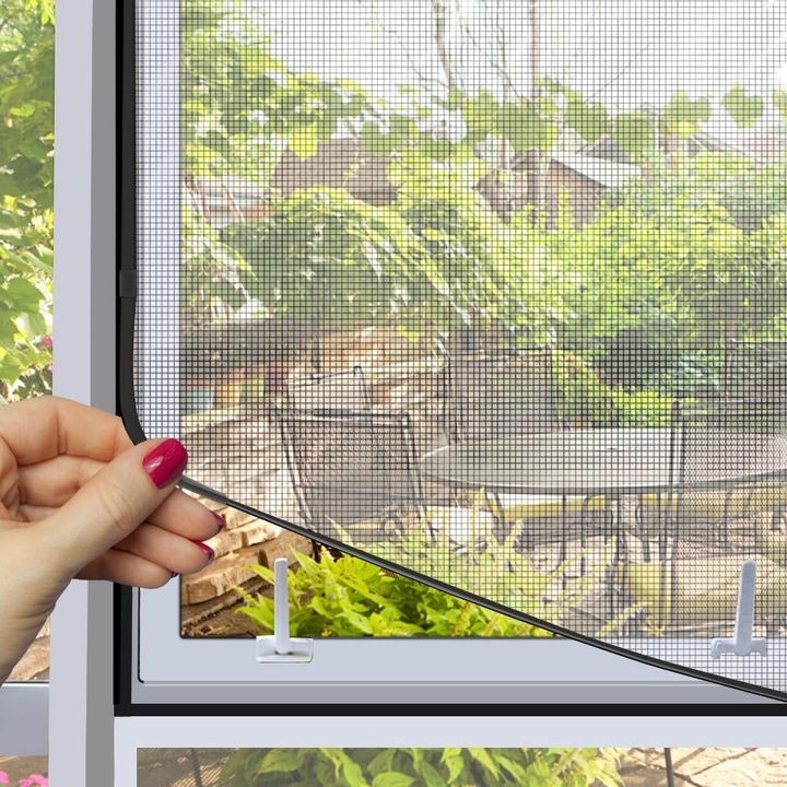 Moskitiere pentru fereastra, Kufer, neagra, 110x120cm