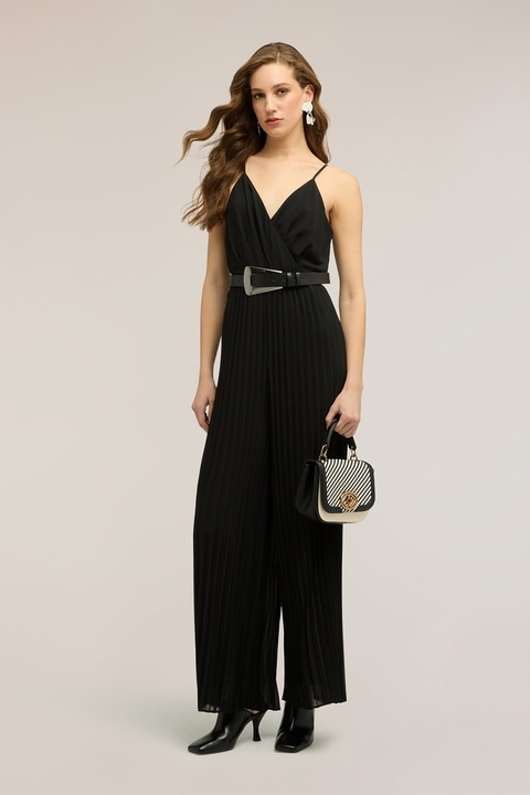 Motivi, Salopeta palazzo cu pliuri, Negru