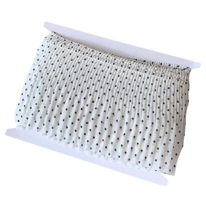 Panglica Georgette alba cu buzunare