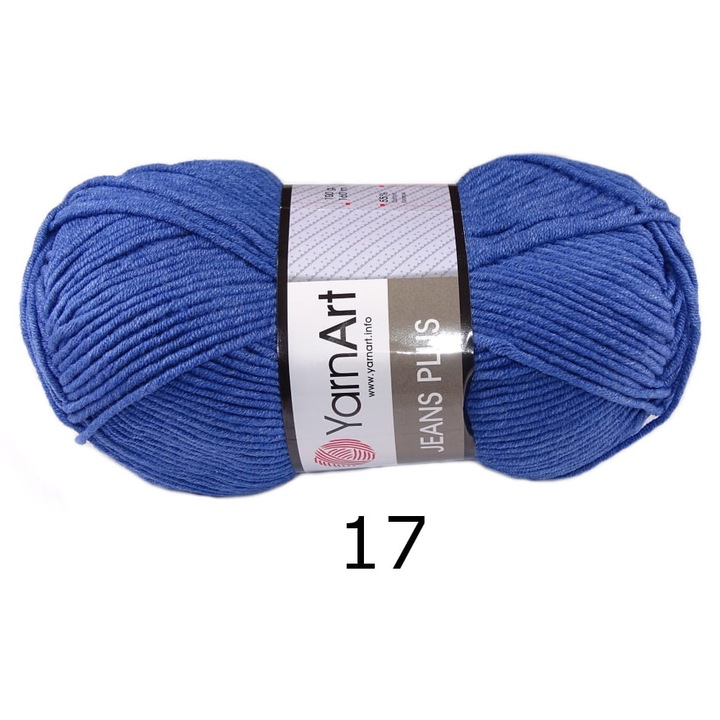 Fire textile Wloczka Jeans Plus, 160m, 55% bumbac, 45% acril, 100g, set de 5 bucati