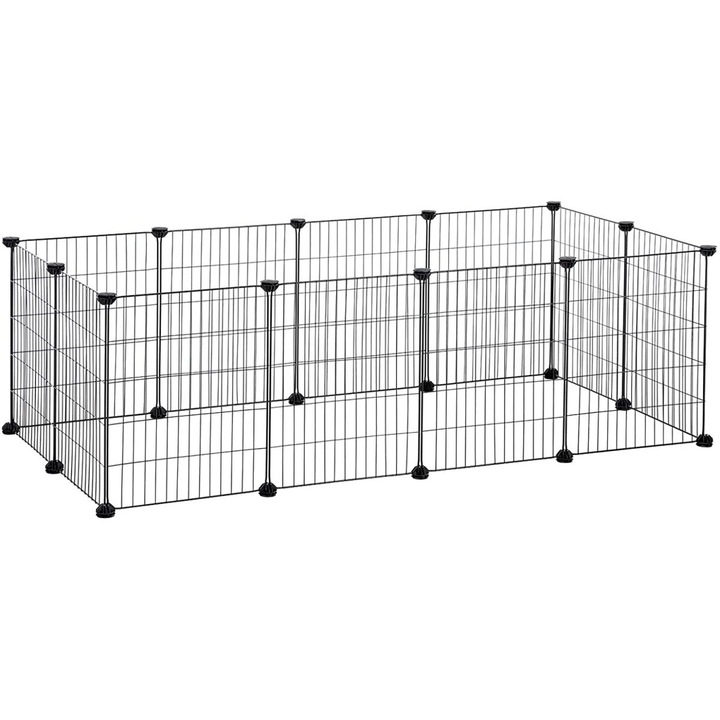Tarc modular pentru animale mici, rozatoare, hamsteri, , negru