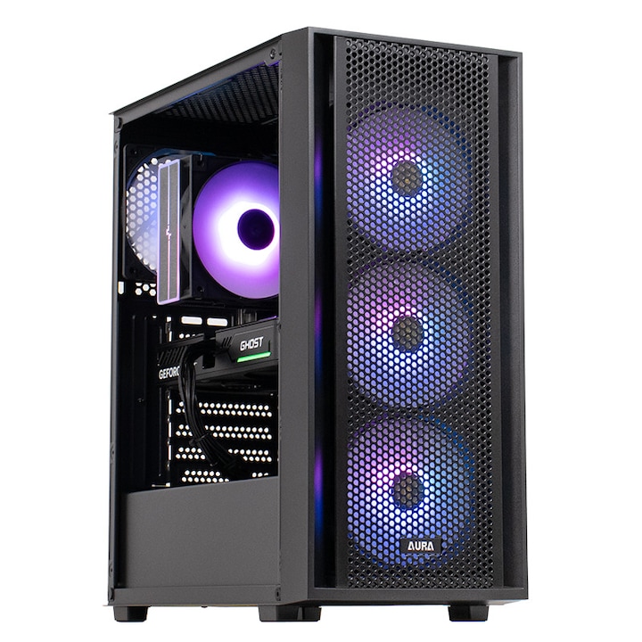 PC Gaming ZMEU Elite Esports Edition, PC Garage, Intel i5-12400F, RTX 5060, iluminare RGB