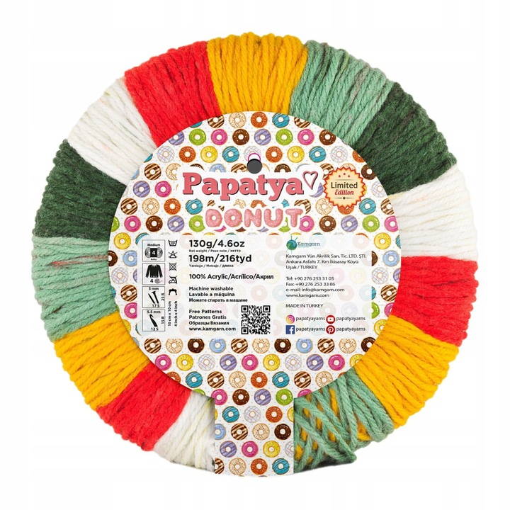 Fire de tricotat Papatya, multicolor, 130g\198m
