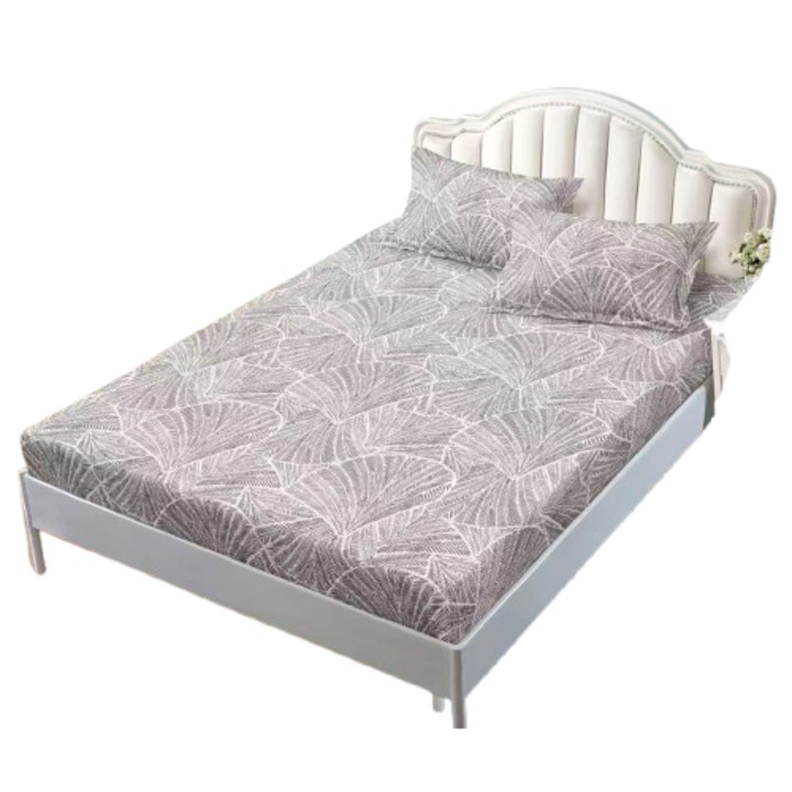 Gumis lepedő, 2 személyes, 180x200 cm, legyező mintás