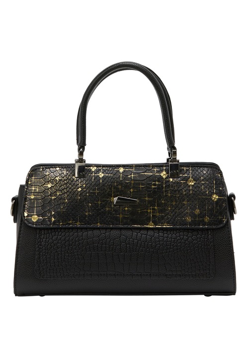 Joella női táska, aligátor mintás, arany színű, egy méret