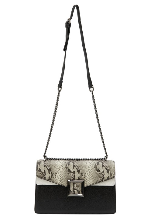 Geanta dama Joella, alb, dimensiune unica, material PU si piele, design elegant cu model de aligator.