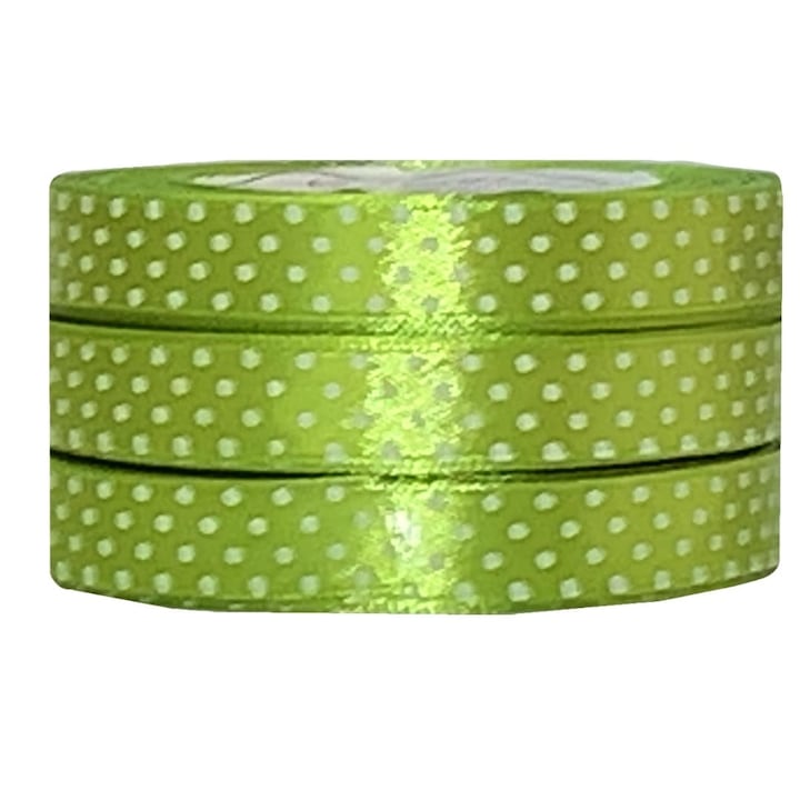 Сатена панделка на точки Tasiema, Куфар, 25 мм, 22 метра, полиестер