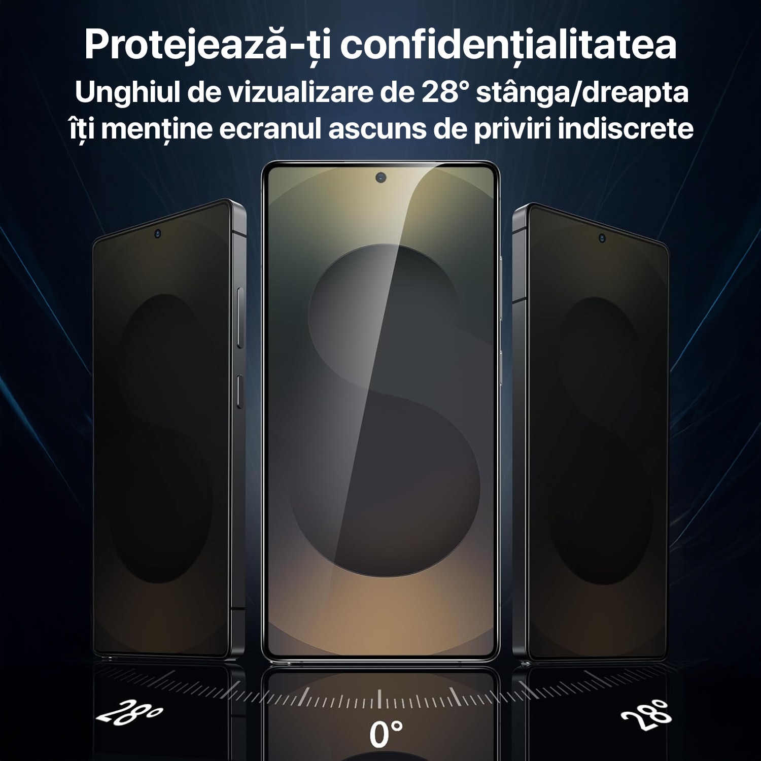 Folie sticla privacy pentru Samsung Galaxy S26 Ultra DaDen, Protectie antisoc, Anti-spy, Instalare usoara, Calitate premium