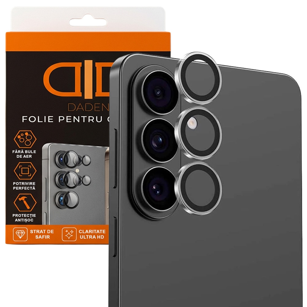 Folie protectie camera pentru Samsung Galaxy S26 Daden, Aplicator automat, Anti zgarieturi, Antisoc, Instalare usoara, Protectie premium, Transparent