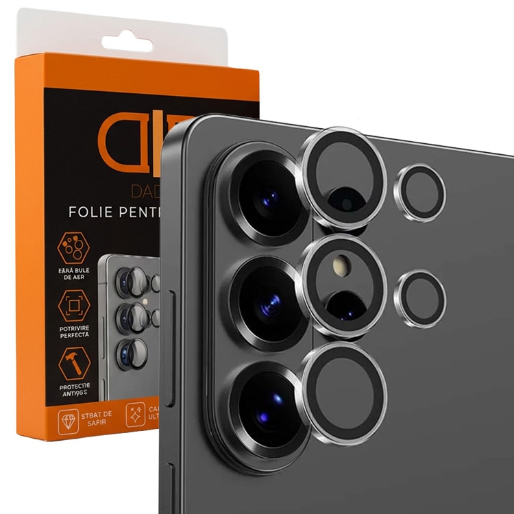 Folie protectie camera pentru Samsung Galaxy S26 Ultra Daden, Aplicator automat, Anti zgarieturi, Antisoc, Instalare usoara, Protectie premium, Transparent