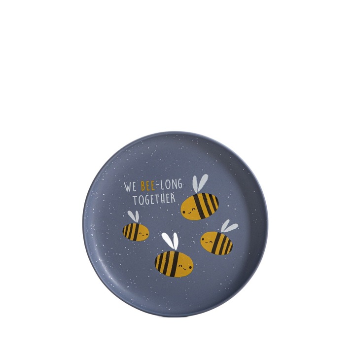 Farfurie ANNBEE cu albina bleumarin 19 cm HOMLA