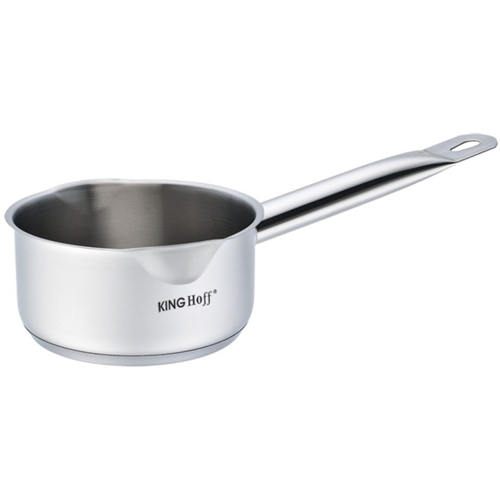 KINGHOFF rozsdamentes acél rondella 12 cm, 0,5 l, vastag alj, 2 öntőcsőr