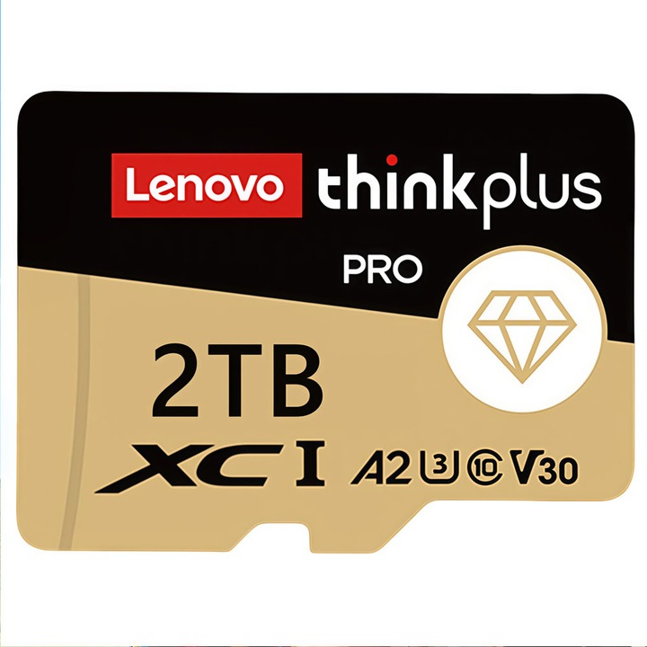Карта памет MicroSDXC Lenovo 2TB, UHS-I, 100MB/s, A2, с адаптер