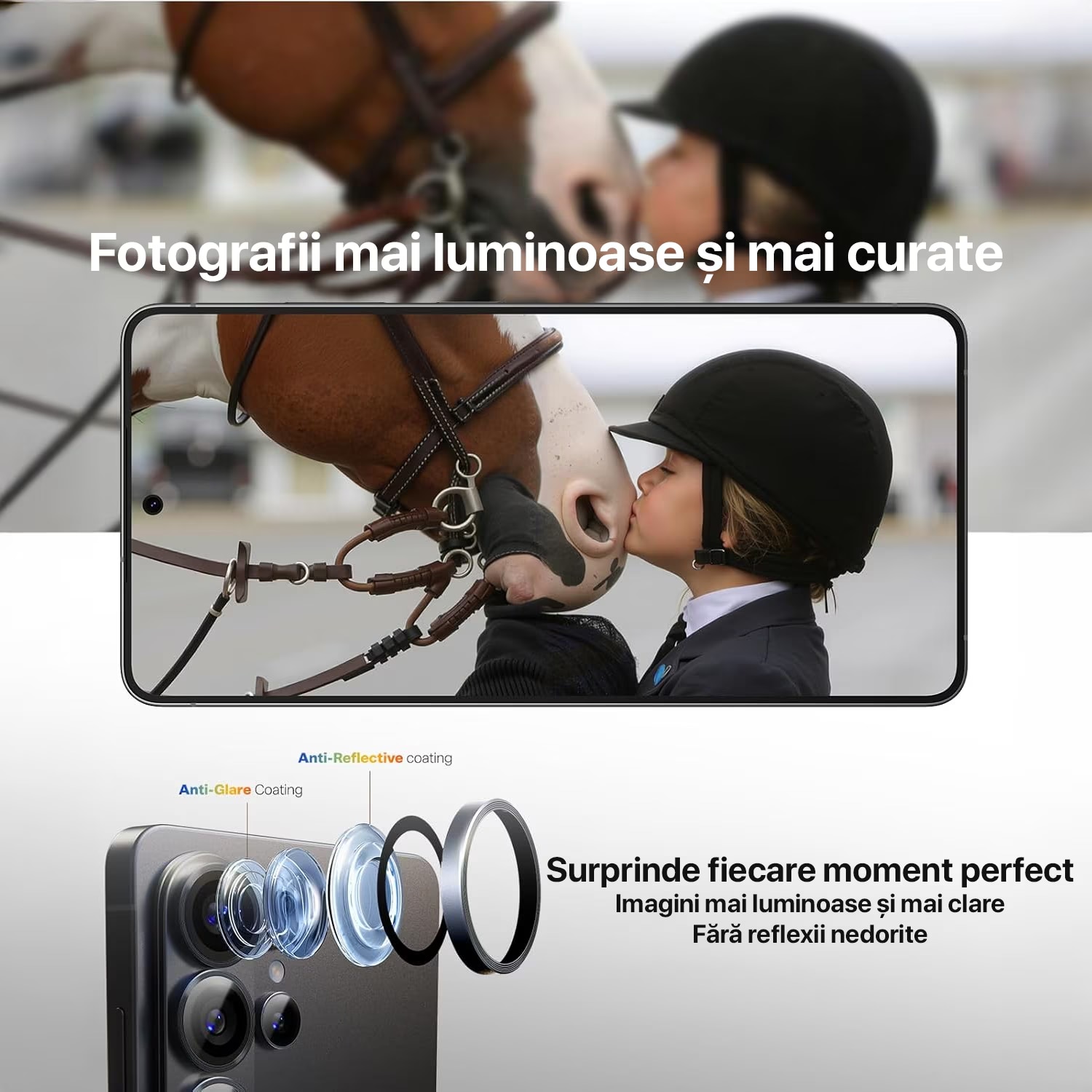 Folie protectie camera pentru Samsung Galaxy S26 Ultra Daden, Aplicator automat, Anti zgarieturi, Antisoc, Instalare usoara, Protectie premium, Negru
