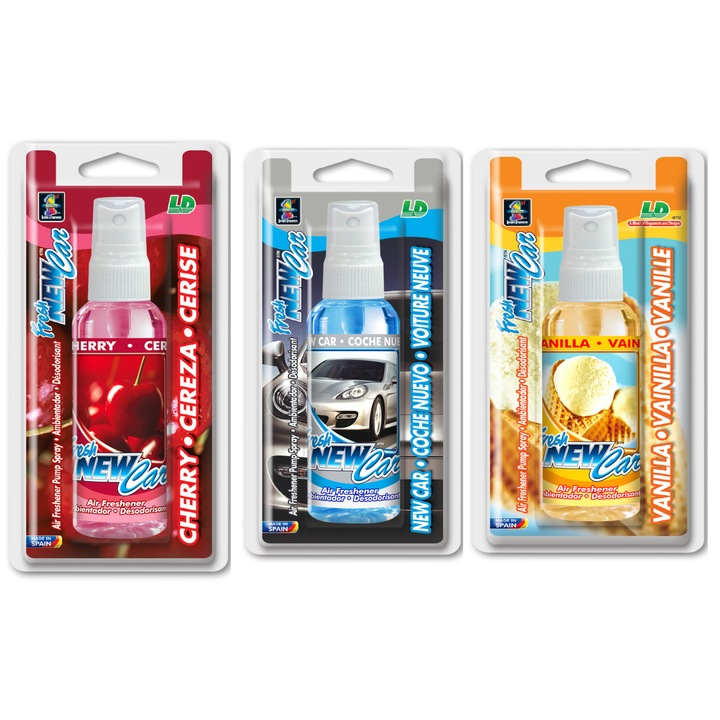 Odorizant de cameră L&D set 3 bucăți, aromă vanilie și cireșe, aerosol