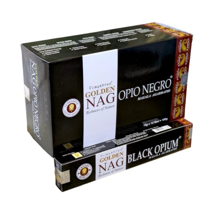 Betisoare parfumate Vijayshree Black Opium, naturale, 15g, 12-15 buc, Patchouli