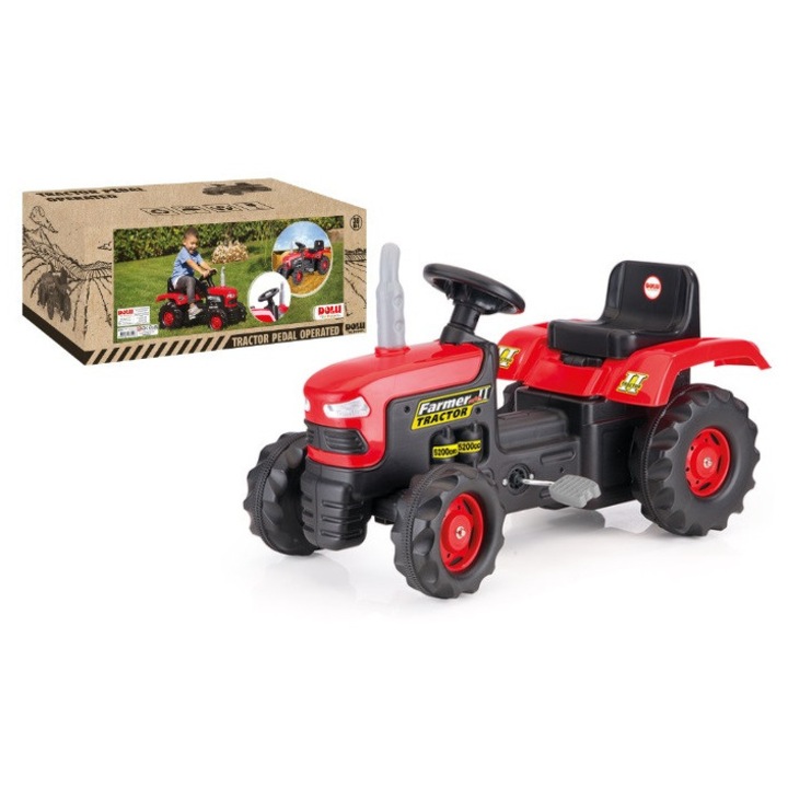 Tractor pe pedale DOLU, rosu, 8050, 80509