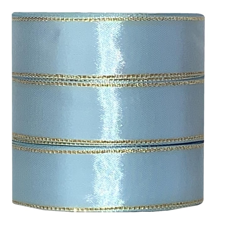 Сатена лента Kufer 25 мм, 22 метра, златиста