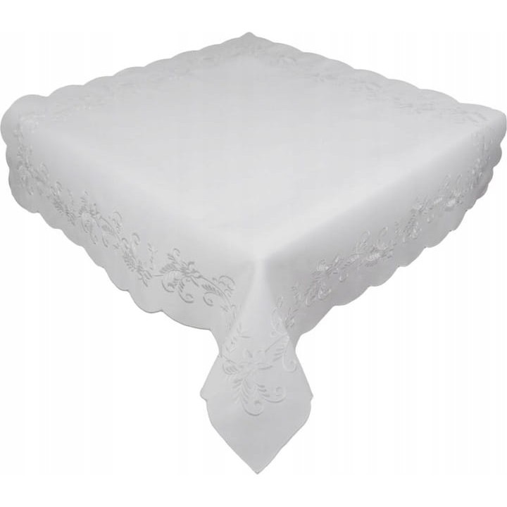 Obrus elegant, Ariadna, Doris, 80x180cm, alb, din poliester