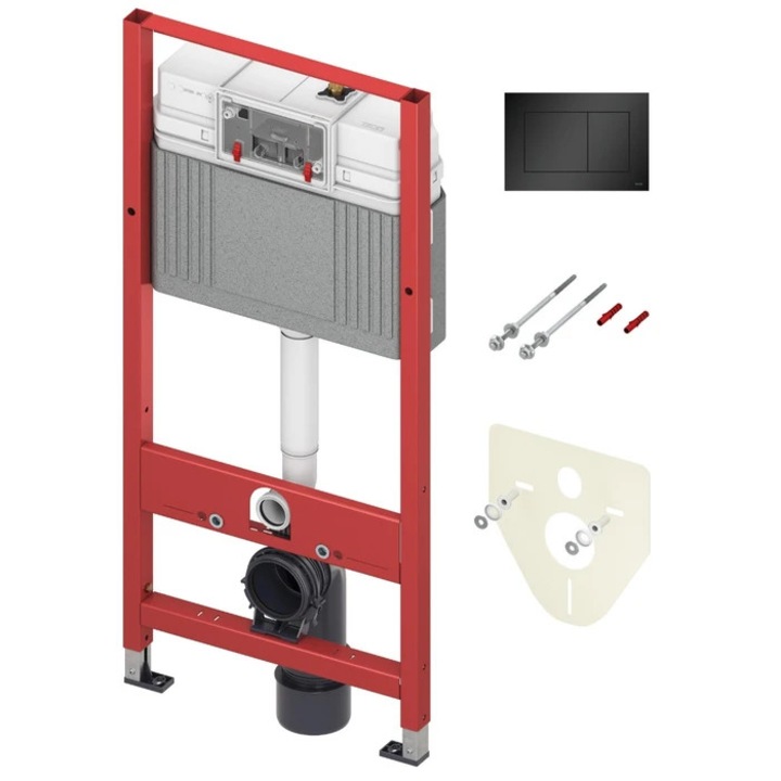 Rezervor WC incastrat, TECE Base 9400414, 50 x 112 cm, 10 L, clapeta actionare inclusa