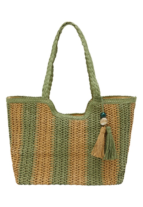 Joella női táska, zöld/barna, one size, anyaga 90% pamut, 10% poliuretán