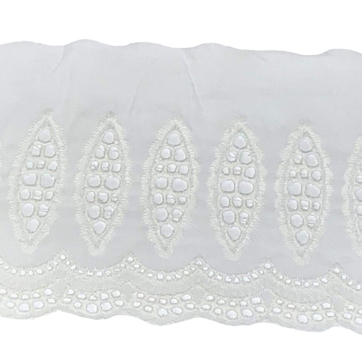 Csipke virágmintával, Kufer, 12cm, 1m