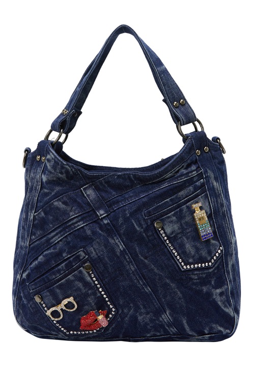 Дамска чанта Joella, деним, 100% памук, един размер