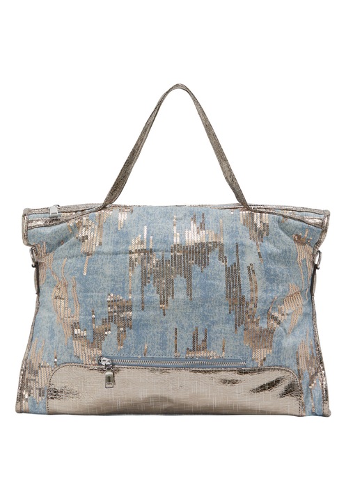 Дамска чанта Joella, деним, 80% памук, 20% кожа, един размер