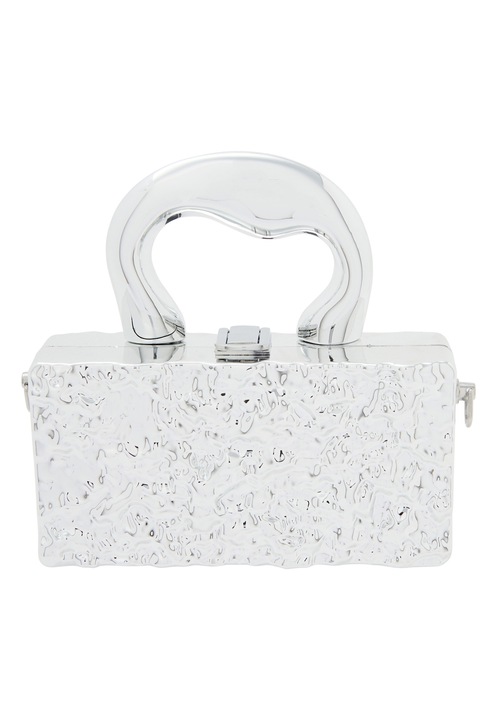 Joella női táska, ezüst, egy méret, texturált anyag, művészi design